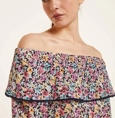 Springfield - Blusa Mangas Volantes