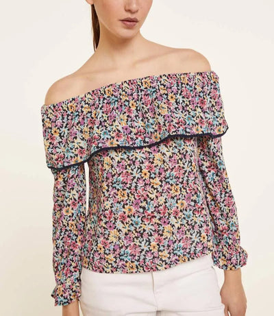 Springfield - Blusa Mangas Volantes