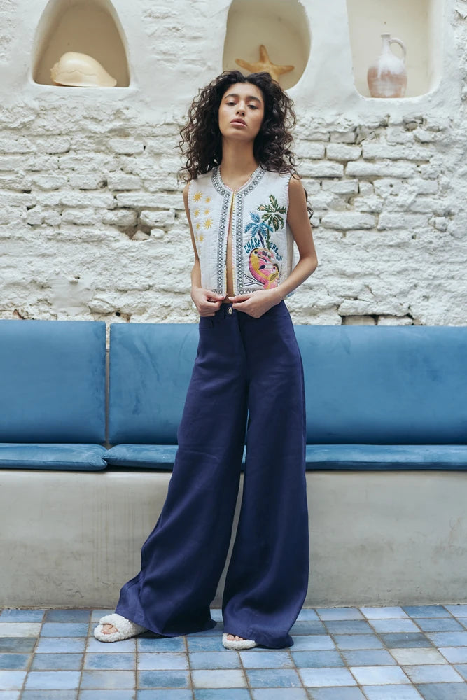 Project-White - Pantalon Cerdeña Azul