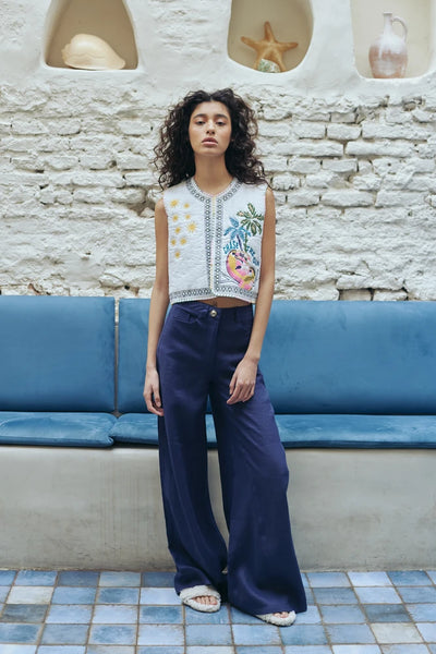 Project-White - Pantalon Cerdeña Azul