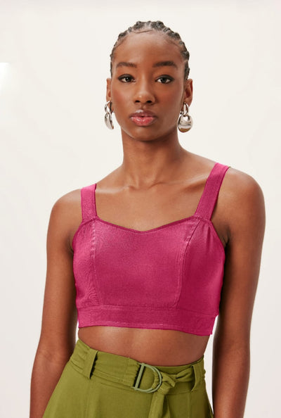 Mia Bakana - Dimy - Top Crop Tirantes Rosa