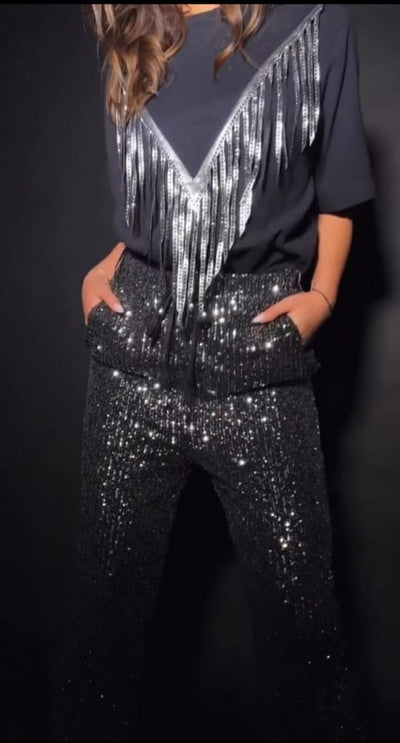 CINNTRE - Amarante - Remera con Flecos