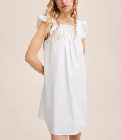 MNG - Vestido 100% algodón Pleat