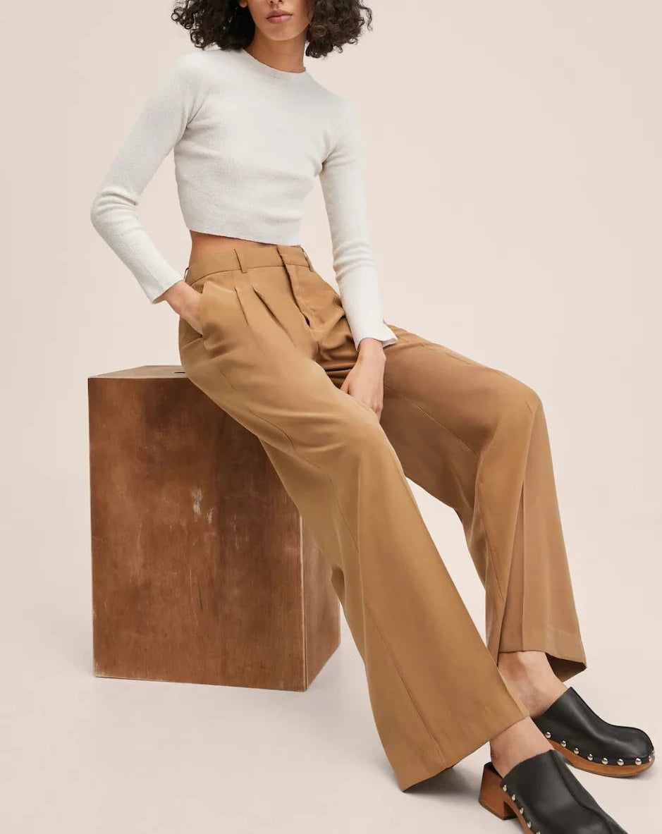 Mango - Pantalon Paul Cognac
