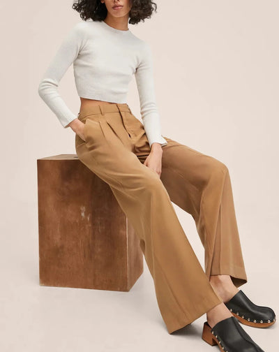 Mango - Pantalon Paul Cognac