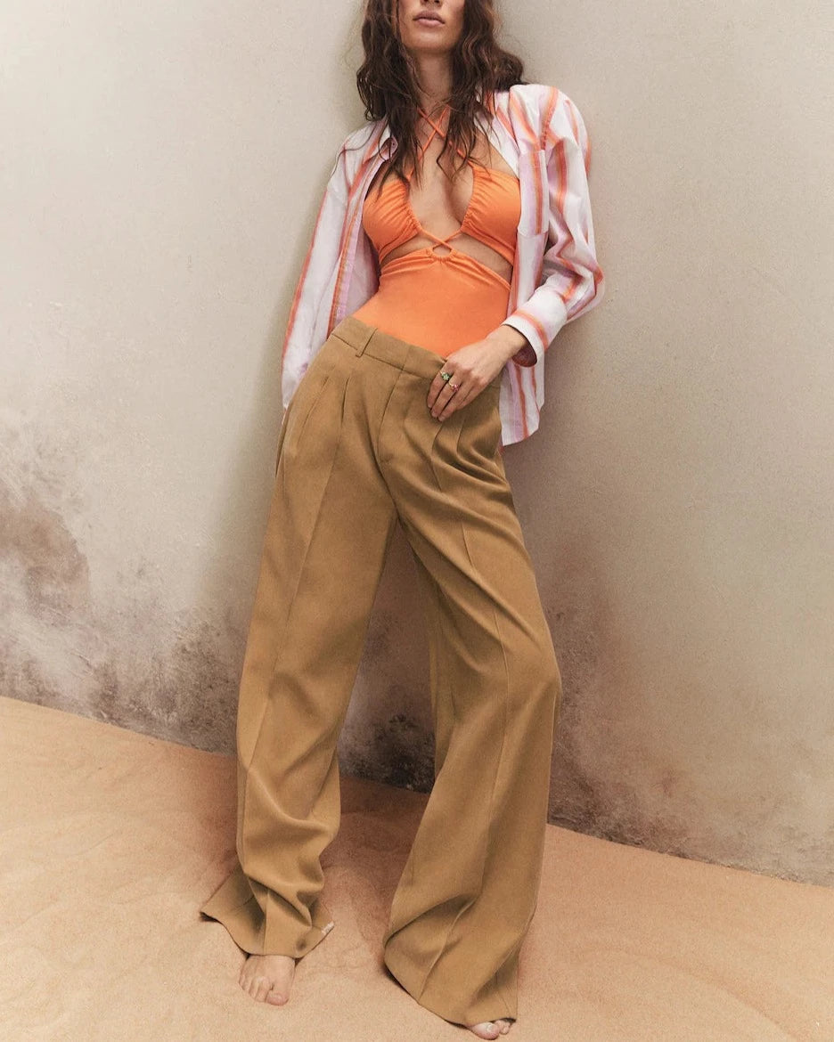 Mango - Pantalon Paul Cognac