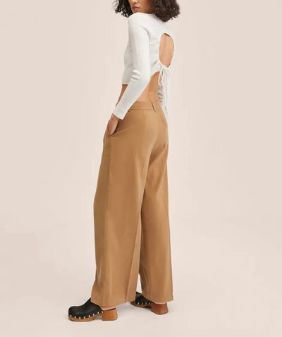 Mango - Pantalon Paul Cognac