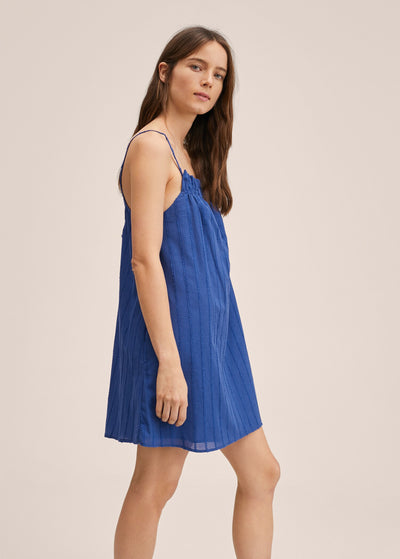 MNG - Vestido Rufu Azul