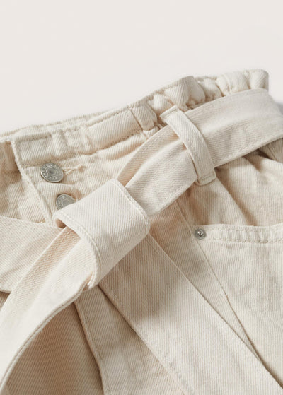 Mango - Short vaquero paperbag