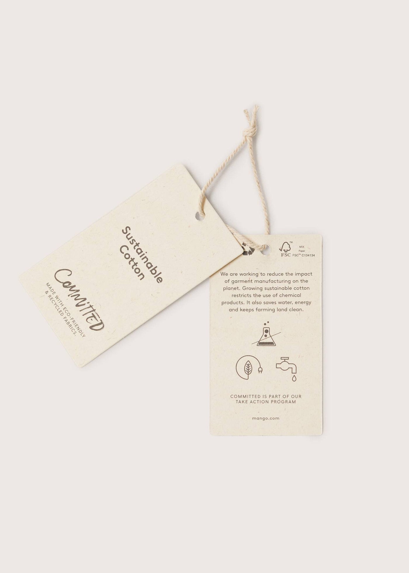 Mango - Short vaquero paperbag