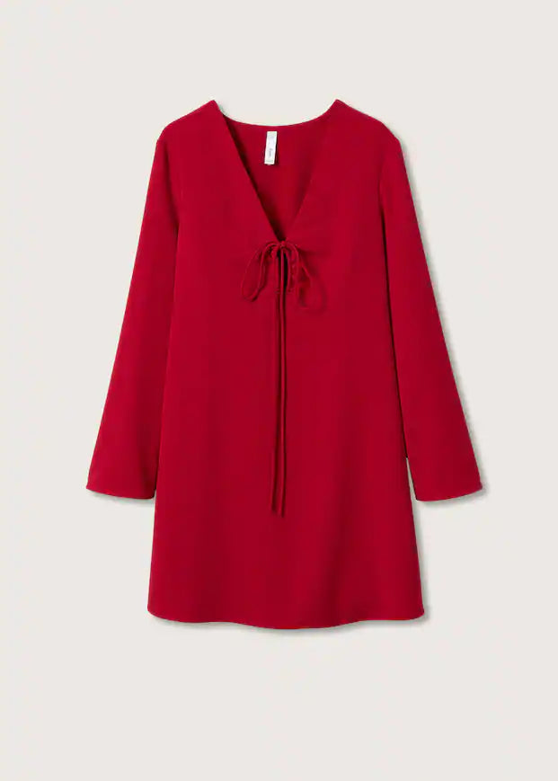 Mango - Vestido fluido nudo