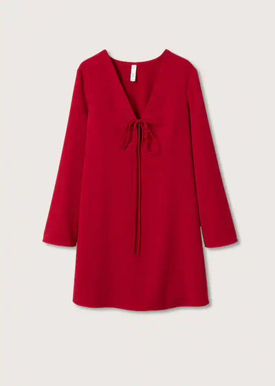 Mango - Vestido fluido nudo