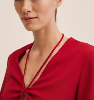 Mango - Vestido fluido nudo