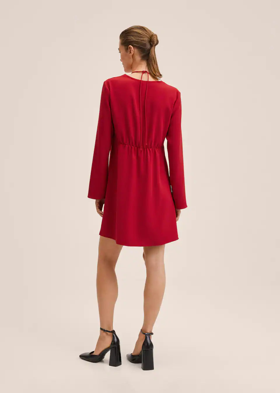 Mango - Vestido fluido nudo