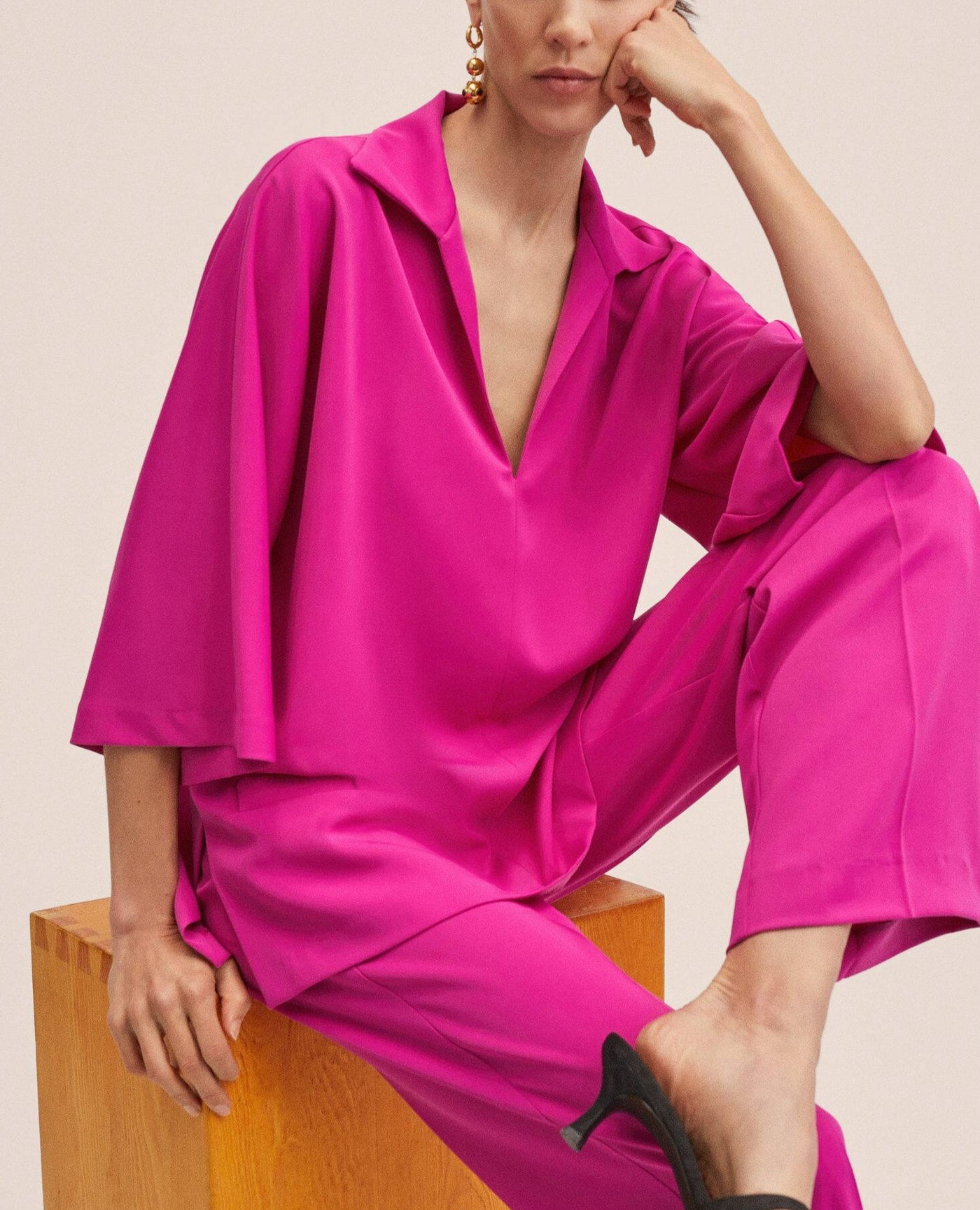 Mango - Pantalon recto