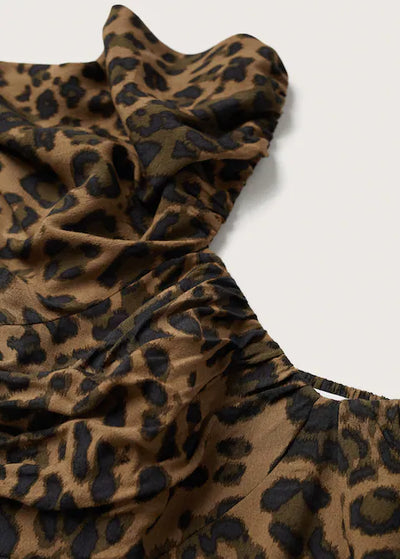 Mango - Blusa crop manga abullonada
