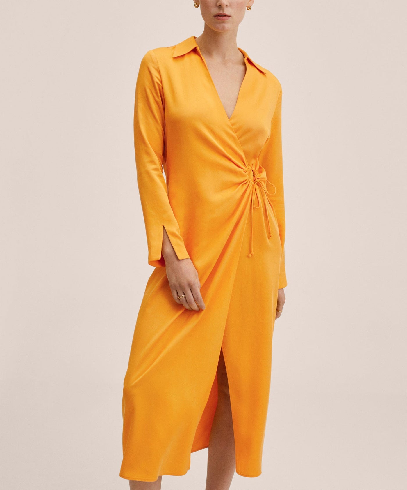 MNG - Vestido camisero lyocell