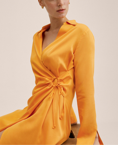 MNG - Vestido camisero lyocell