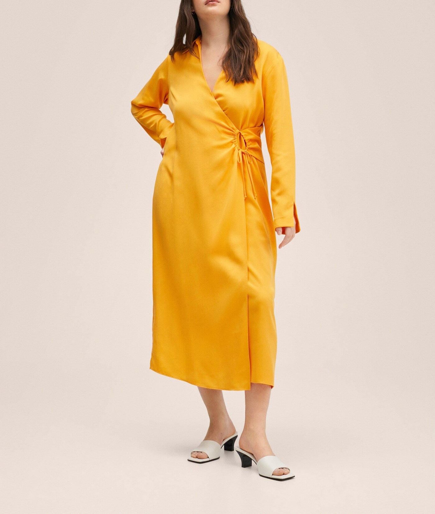 MNG - Vestido camisero lyocell