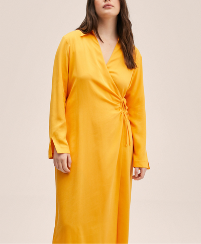 MNG - Vestido camisero lyocell