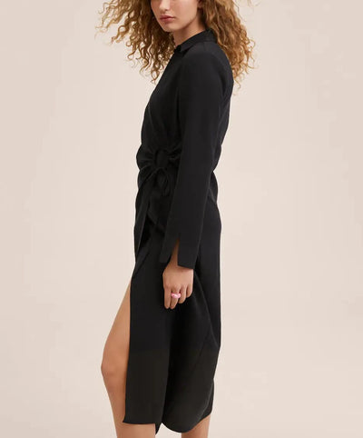 Mango - Vestido camisero lyocell