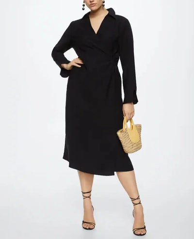 Mango - Vestido camisero lyocell
