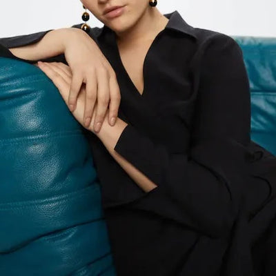 Mango - Vestido camisero lyocell