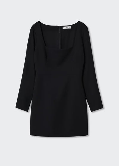 MNG  - Vestido Sky Negro