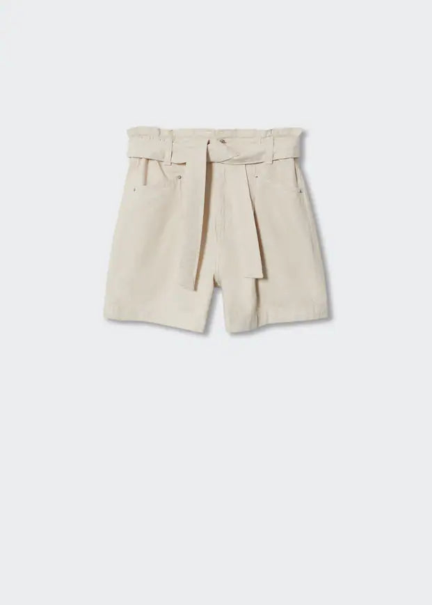 Mango - Short vaquero paperbag