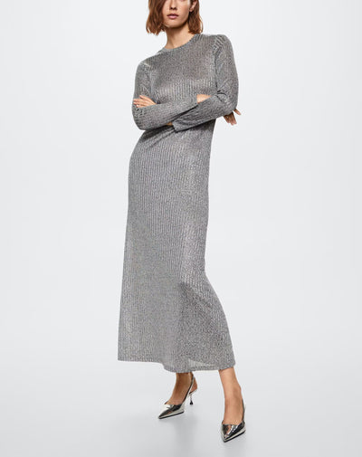 MNG - Vestido Gala Gris Vigore