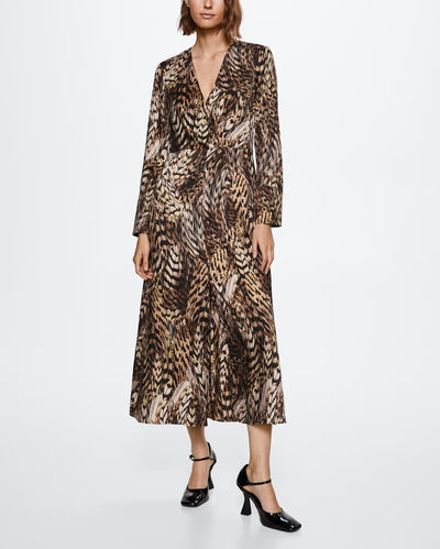 MNG - Vestido Pluma