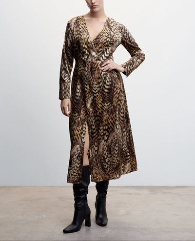 MNG - Vestido Pluma