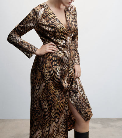 MNG - Vestido Pluma