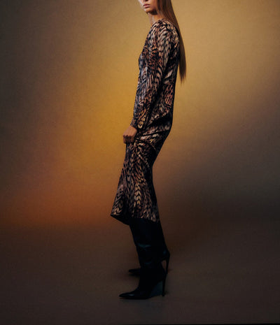 MNG - Vestido Pluma