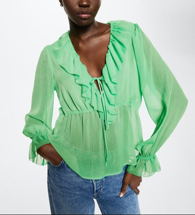 Mango - Blusa Green