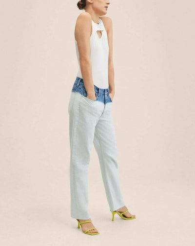 Mango - Jeans straight tie-dye