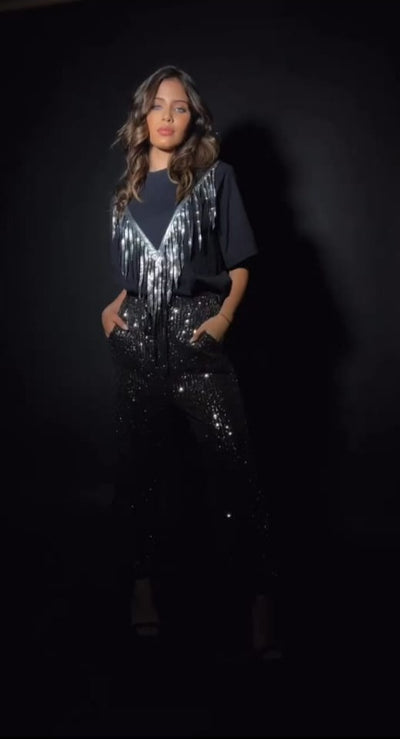 CINNTRE - Amarante - Remera con Flecos