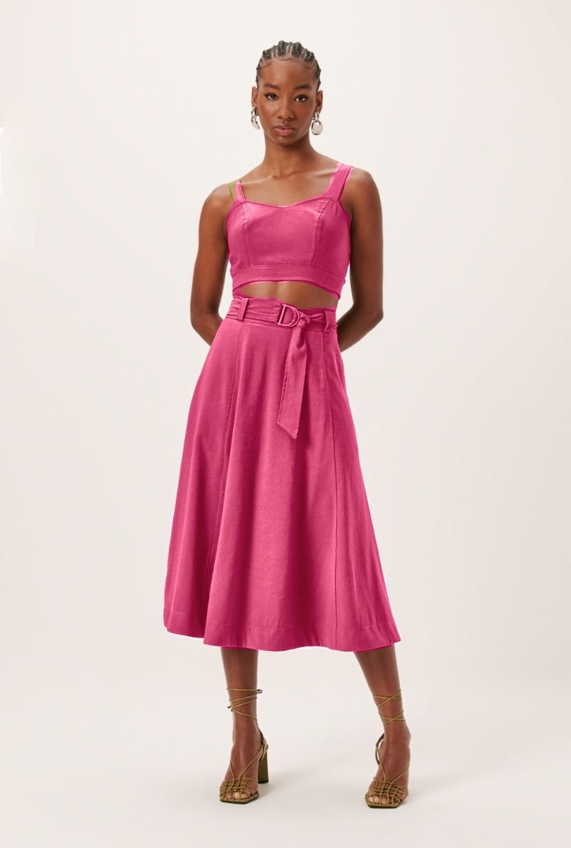 Mia Bakana - Dimy - Top Crop Tirantes Rosa