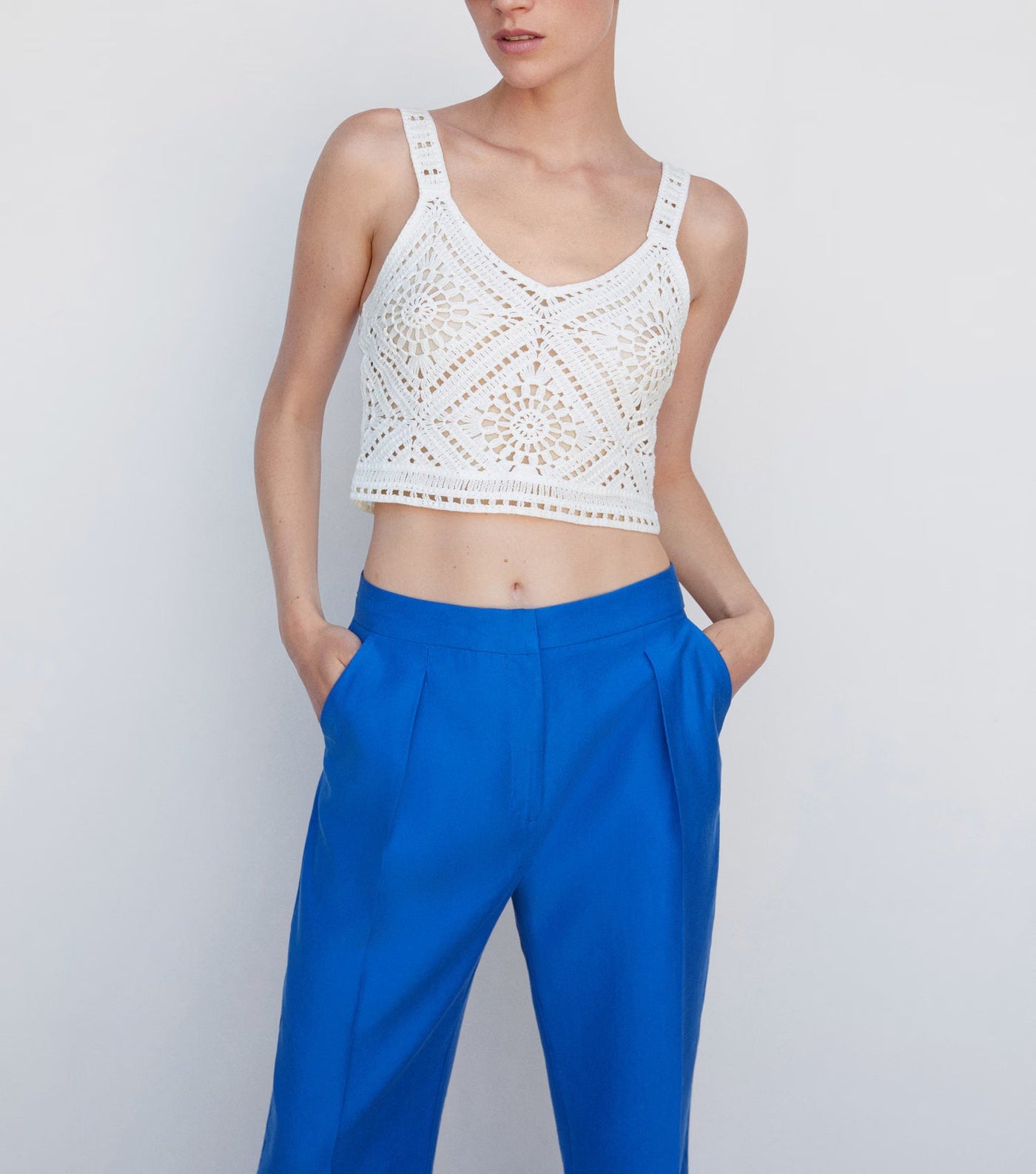 MNG - Pantalon Ela Azul