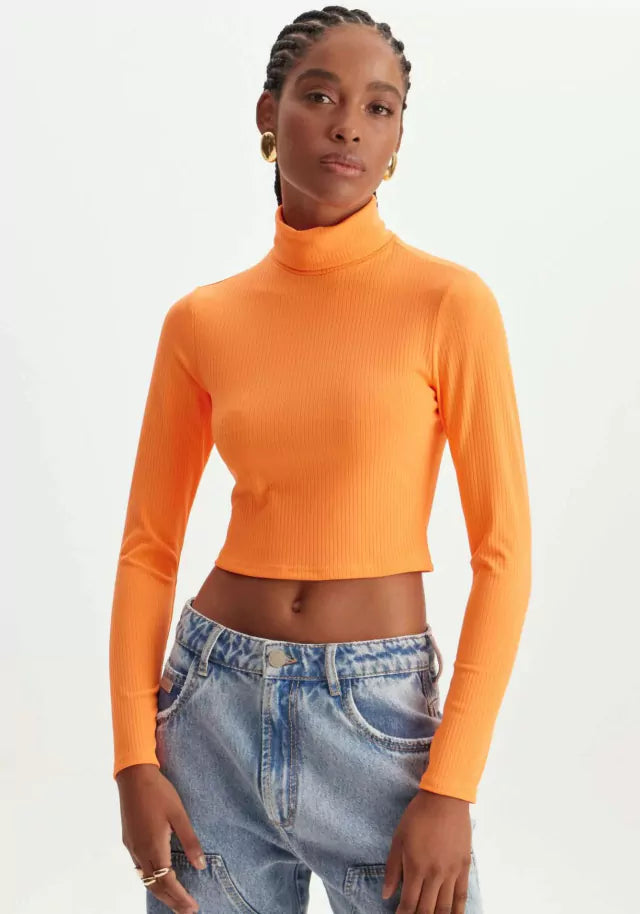 Mia Bakana - LancaPerfume - Blusa Canale Cropped con collar alto