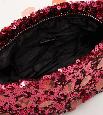 Parfois - Clutch con correa de cadena y lentejuelas