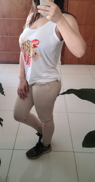 Zhoue - Musculosa Naomi Blanca