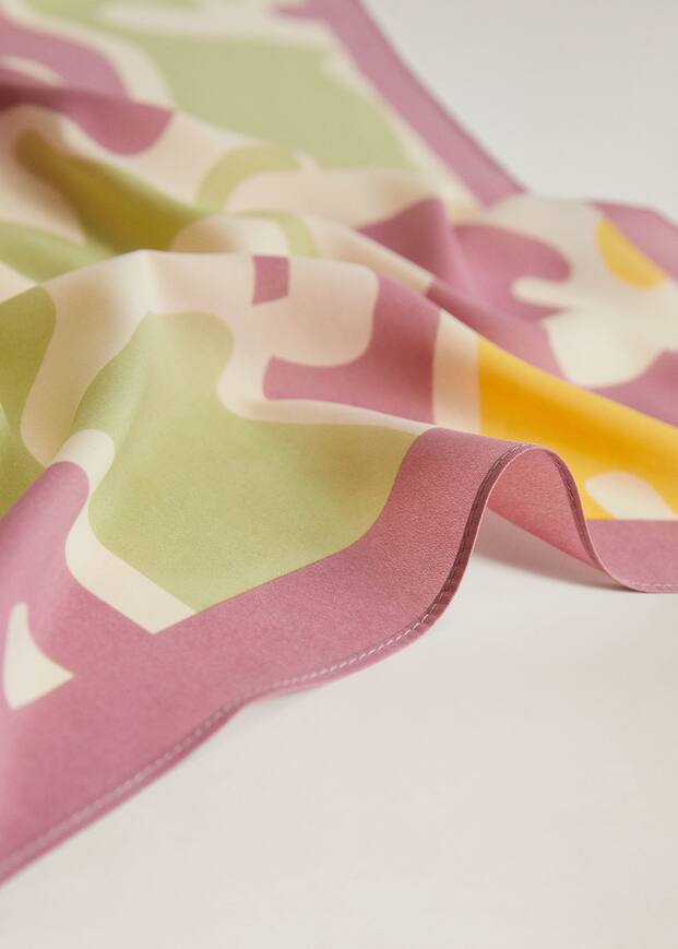 Mango - Pañuelo estampado multicolor
