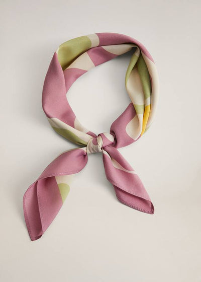 Mango - Pañuelo estampado multicolor