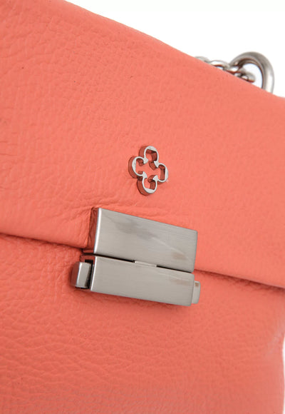 Capodarte - Bolso Capodarte De Cuero - Coral Con Logo