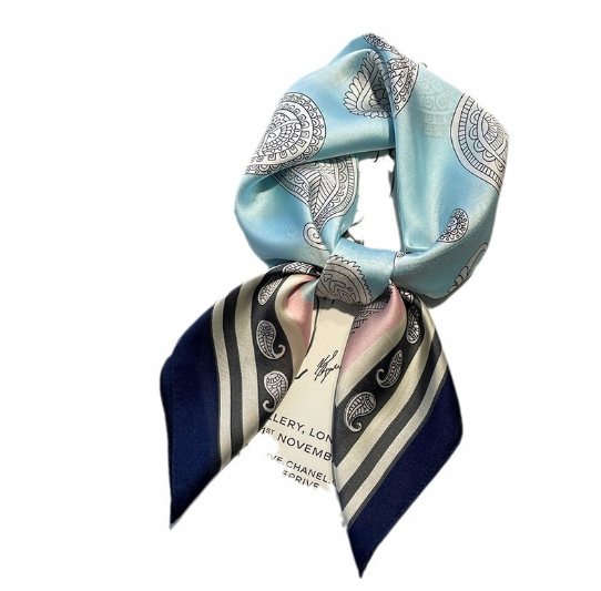 essentials - Pañoleta Satinada Filo Azul