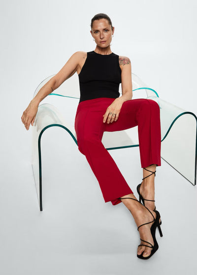 MNG - Pantalón Flare Crop