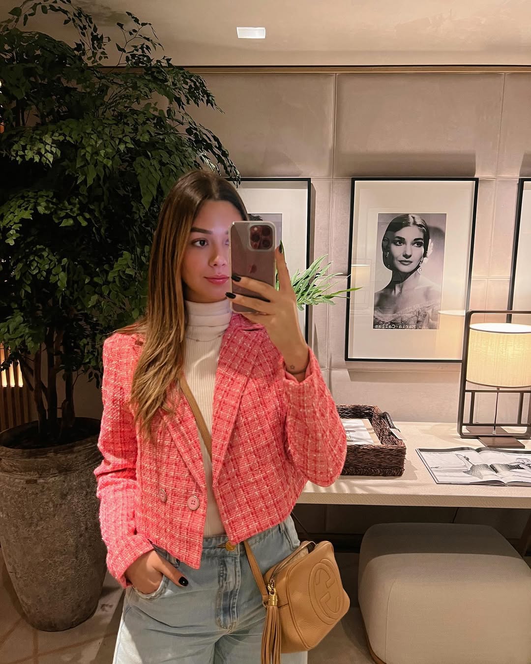 CINNTRE - Blazer Tweed Rosa