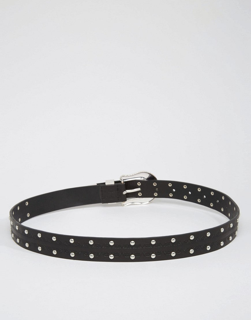 Unico- Cinturon Negro con tachas