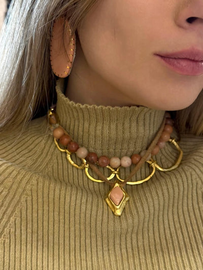 Project-White - Mechi Garay - Collar Ovo Piedra Terracota